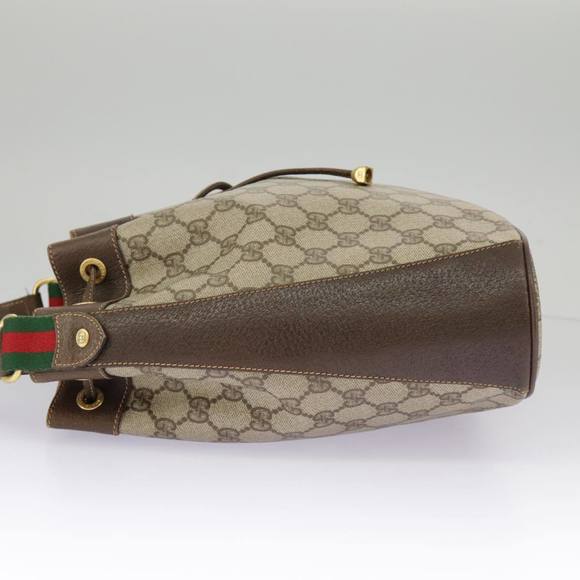 GUCCI GG Supreme Web Sherry Line Shoulder Bag PVC Beige 164 02 034 Auth 98308 - Picture 3 of 16